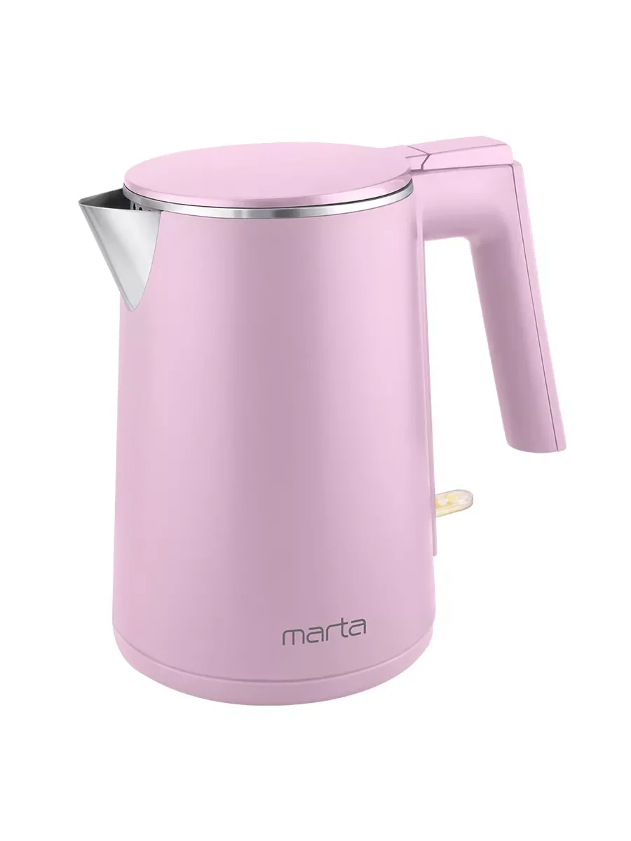 Серебряный чайник-термос металлический MARTA MT-4591 розовый опал