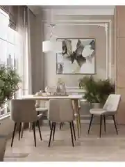Бежевый стул для кухни обеденный Флекс New