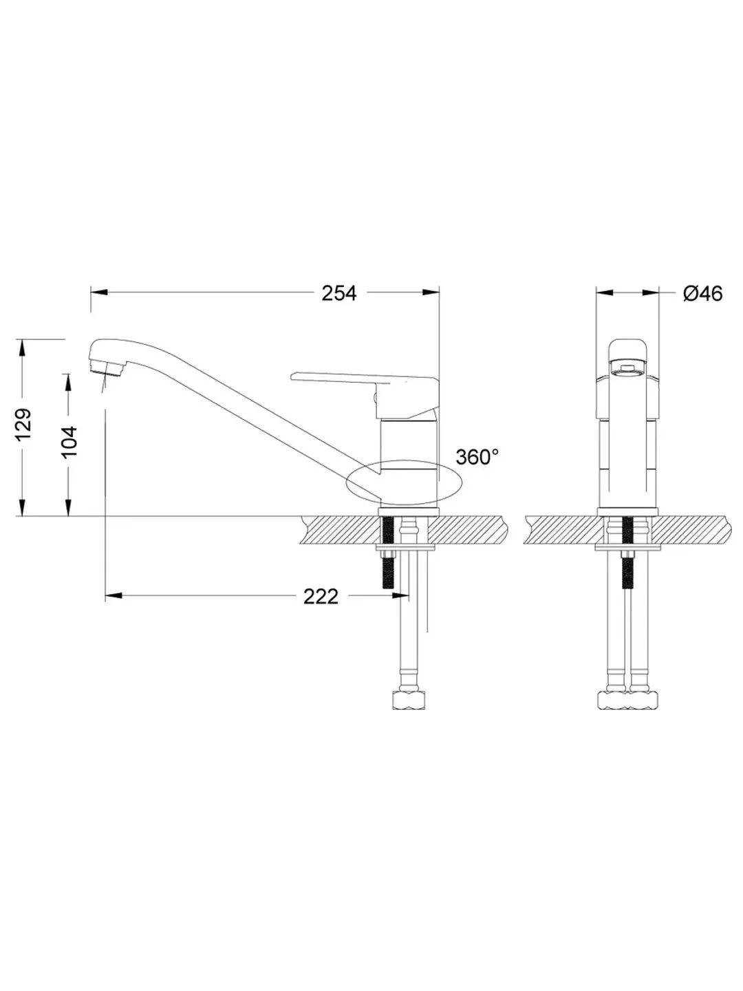 Смеситель Lemark Point LM0304C, для кухни