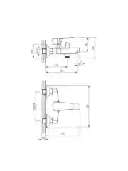Смеситель Rossinka Silvermix S35-31, для ванны