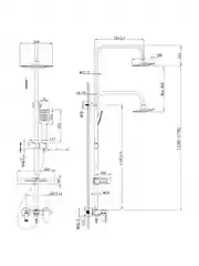 Смеситель Lemark Tropic LM7002BL, для ванны и душа
