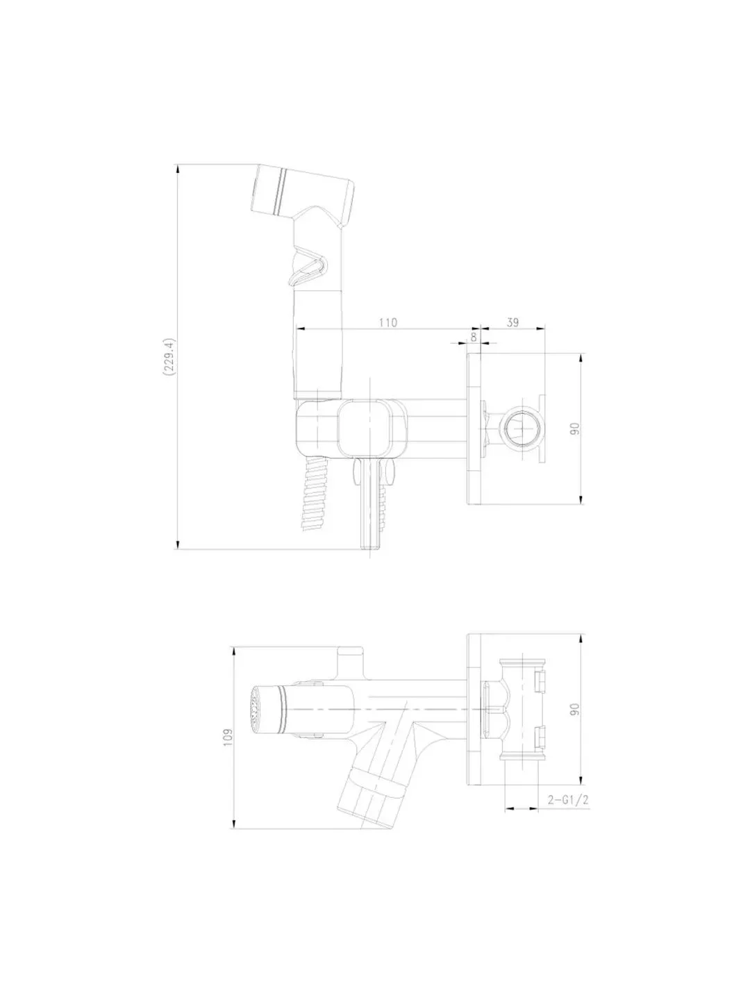 Смеситель Lemark Solo LM7165BL, для биде