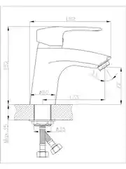 Смеситель Rossinka Silvermix T40-11, для раковины