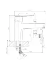 Смеситель Rossinka Silvermix S35-38, на борт ванны, на 1 отверстие