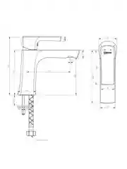 Смеситель Lemark Ursus LM7206BL, для раковины, монолитный