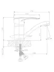 Смеситель Rossinka Silvermix T40-22, для раковины