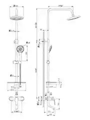 Смеситель Lemark Linara LM0462C, для ванны и душа