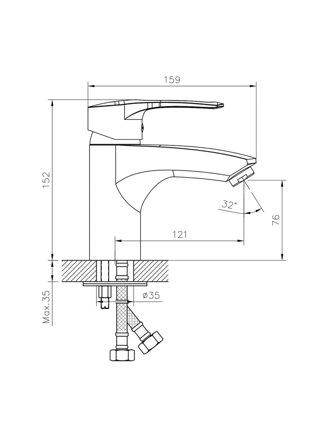 Смеситель DECOROOM DR70015 для умывальника и биде