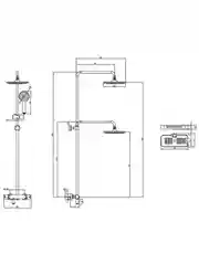 Смеситель Lemark Tropic LM7010C, для ванны и душа, термостатический
