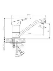 Смеситель DECOROOM DR21012 для умывальника