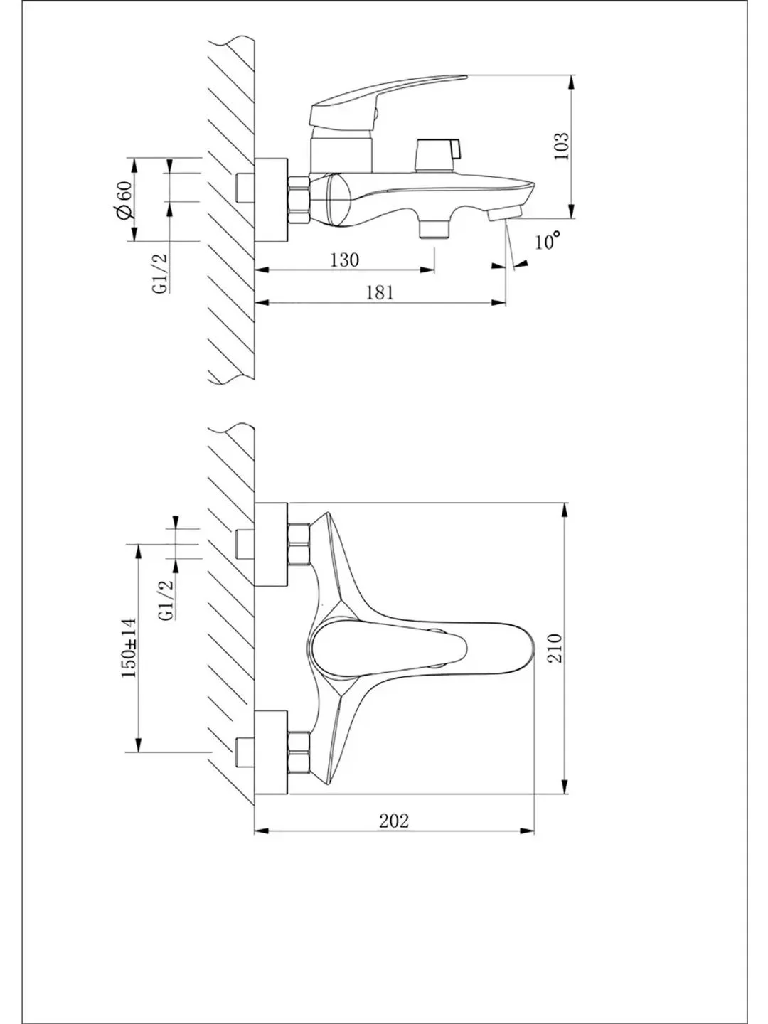 Смеситель Lemark Linara LM0414C, для ванны