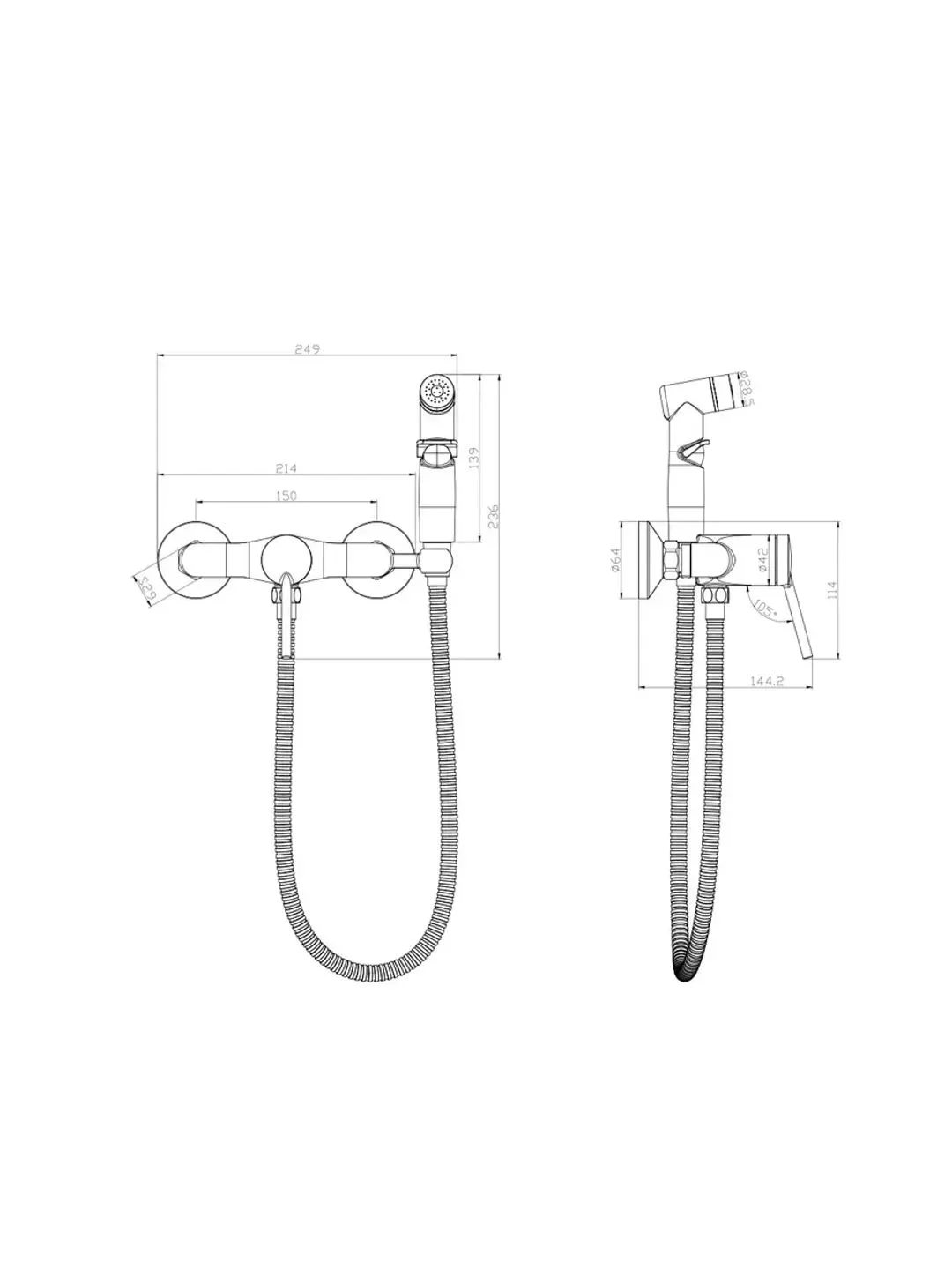 Смеситель Lemark Minima LM3818C, для биде