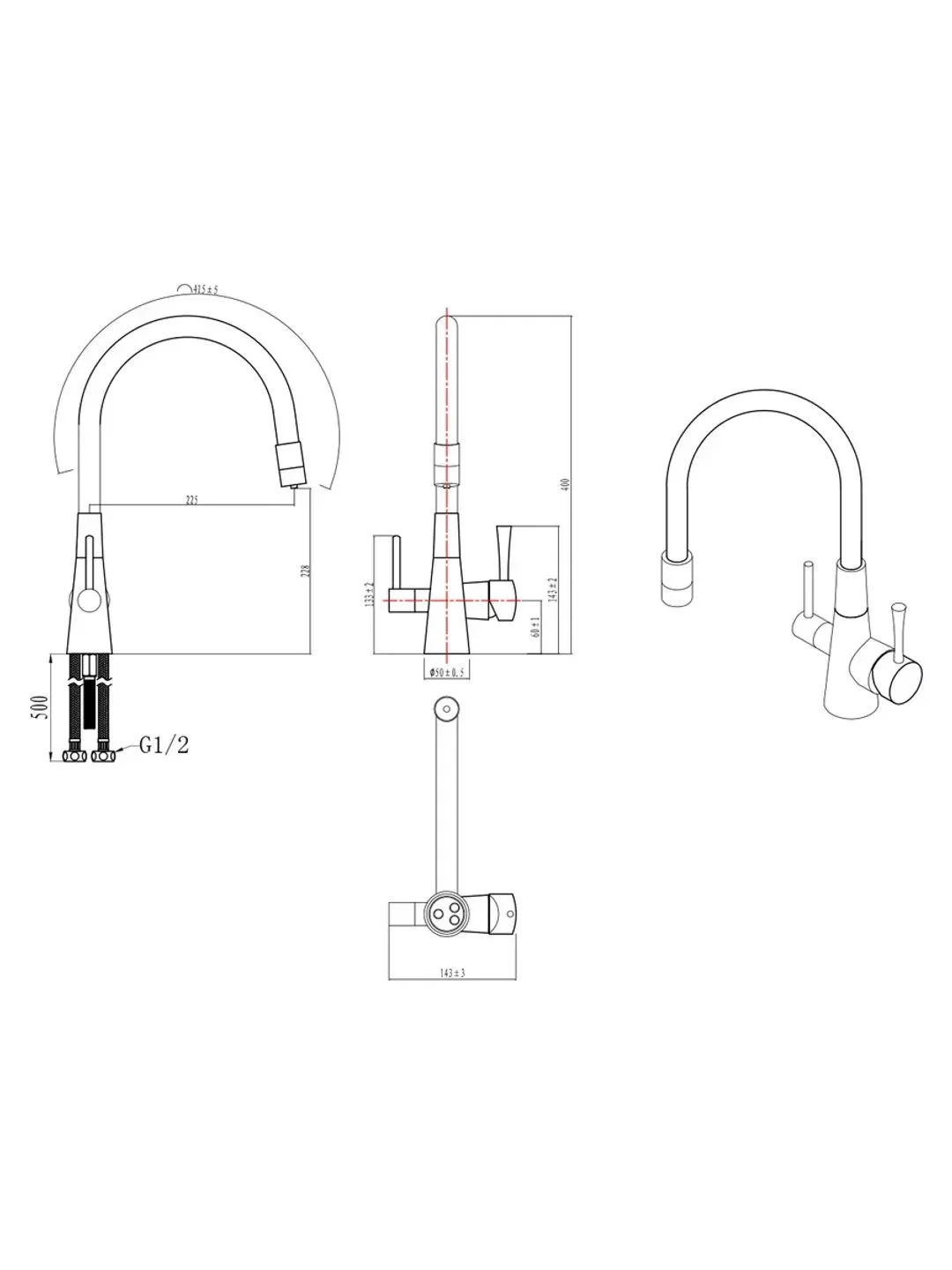 Смеситель Lemark Comfort LM3075GM, для кухни