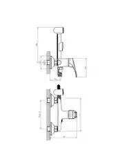 Смеситель DECOROOM DR21058, с гигиеническим душем