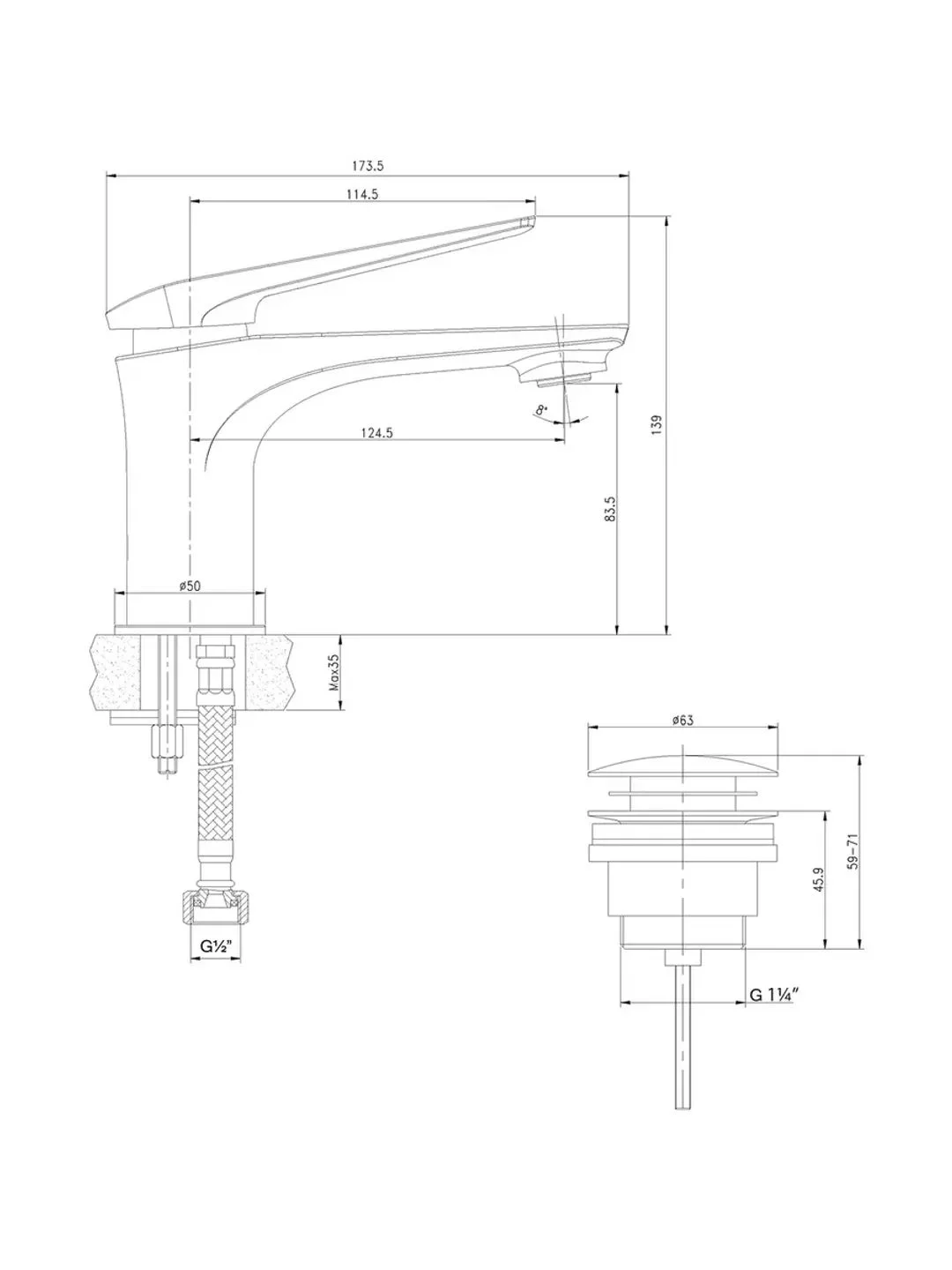 Смеситель Lemark Allegro LM5906CW, для раковины