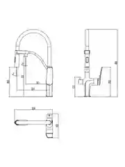Смеситель Lemark Bronx LM3761BL, для кухни