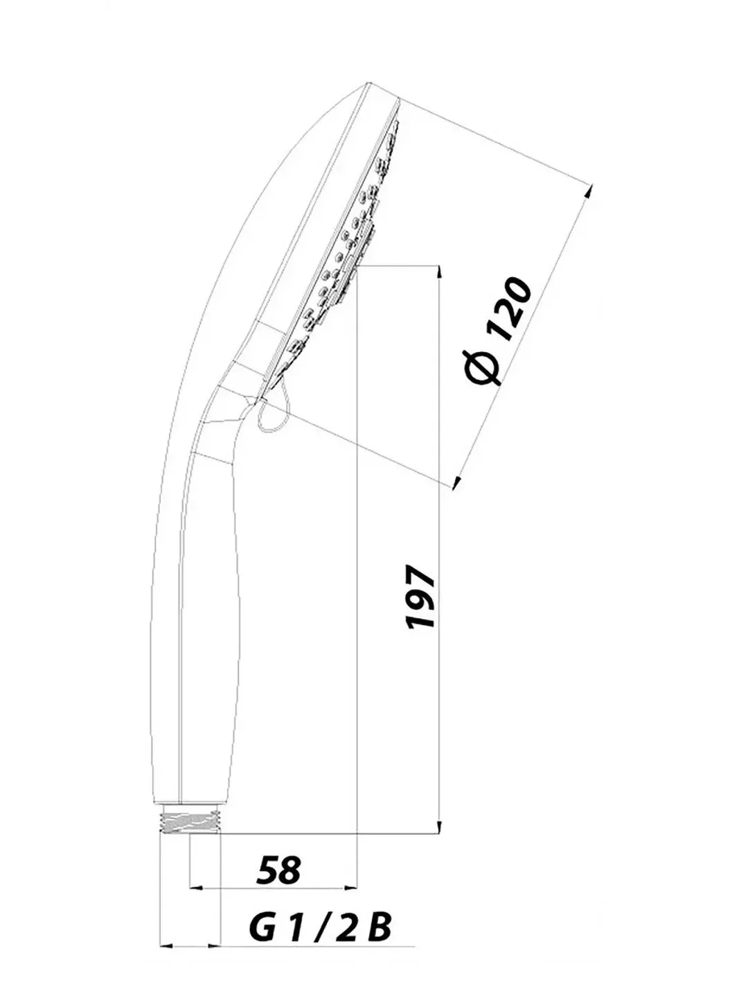 Лейка душевая Lemark LM0315C, 5-функциональная