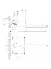 Смеситель Rossinka Silvermix RS29-33, для ванны