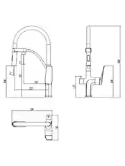 Смеситель для кухни с гибким изливом Lemark LM3074C