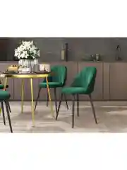 Зеленый стул для кухни обеденный Логан