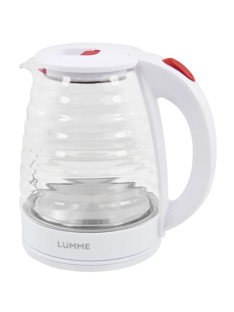 Красный чайник электрический LUMME LU-4100 стеклянный/ электрочайник 2л/ красный рубин