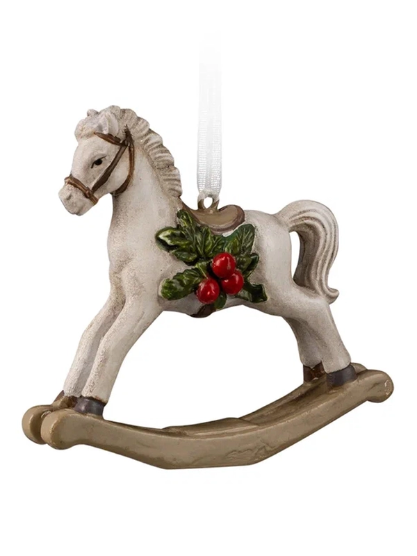 Украшение ErichKrause Decor Лошадка-качалка, рождественская, 7.5 см