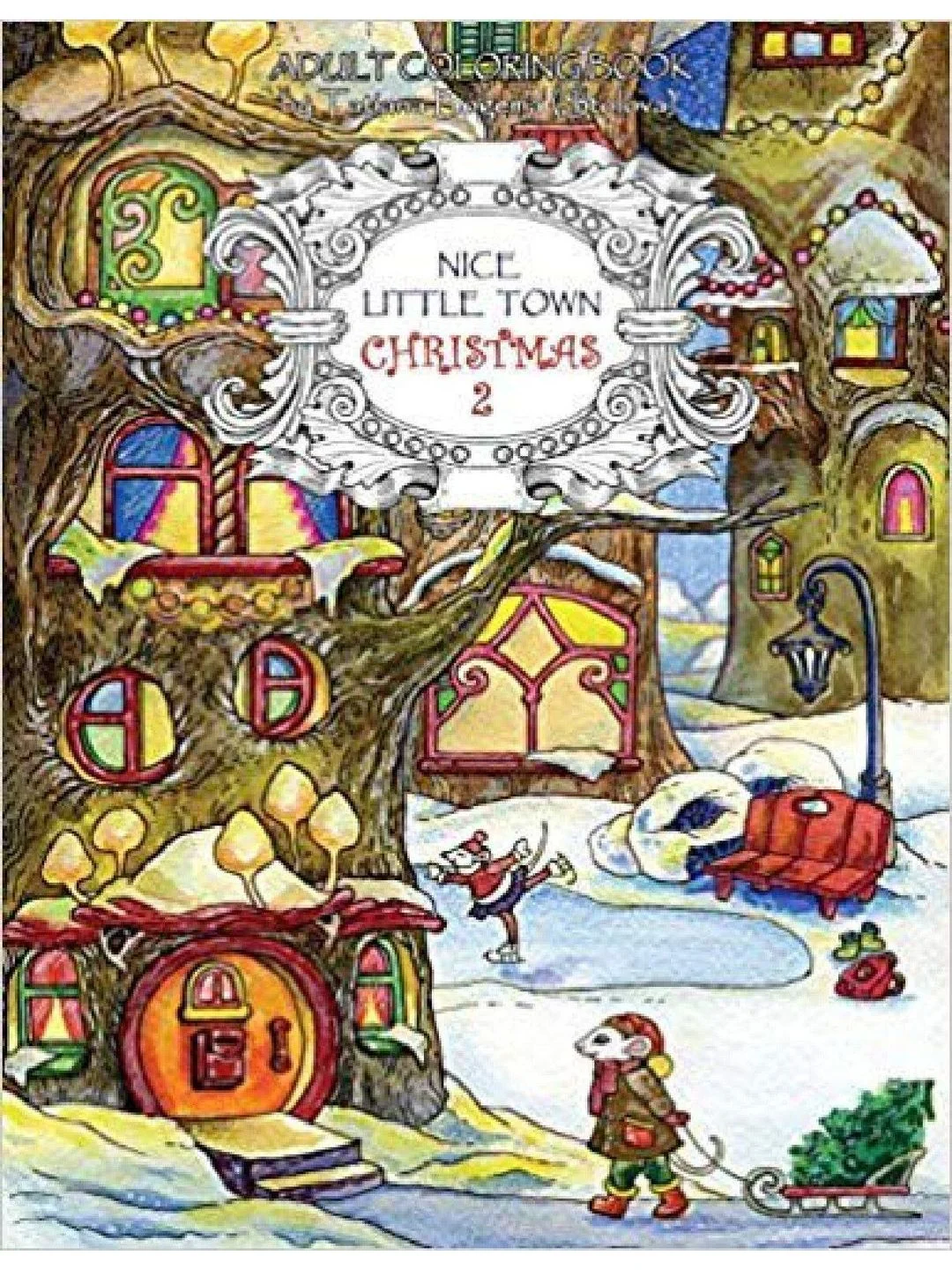 Раскраска для взрослых "Nice little town" 28 стр. А4