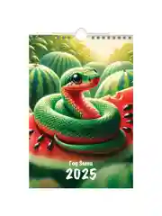 Календарь настенный перекидной на гребне, 17*25 6л. BG "Год змеи", 2025г.