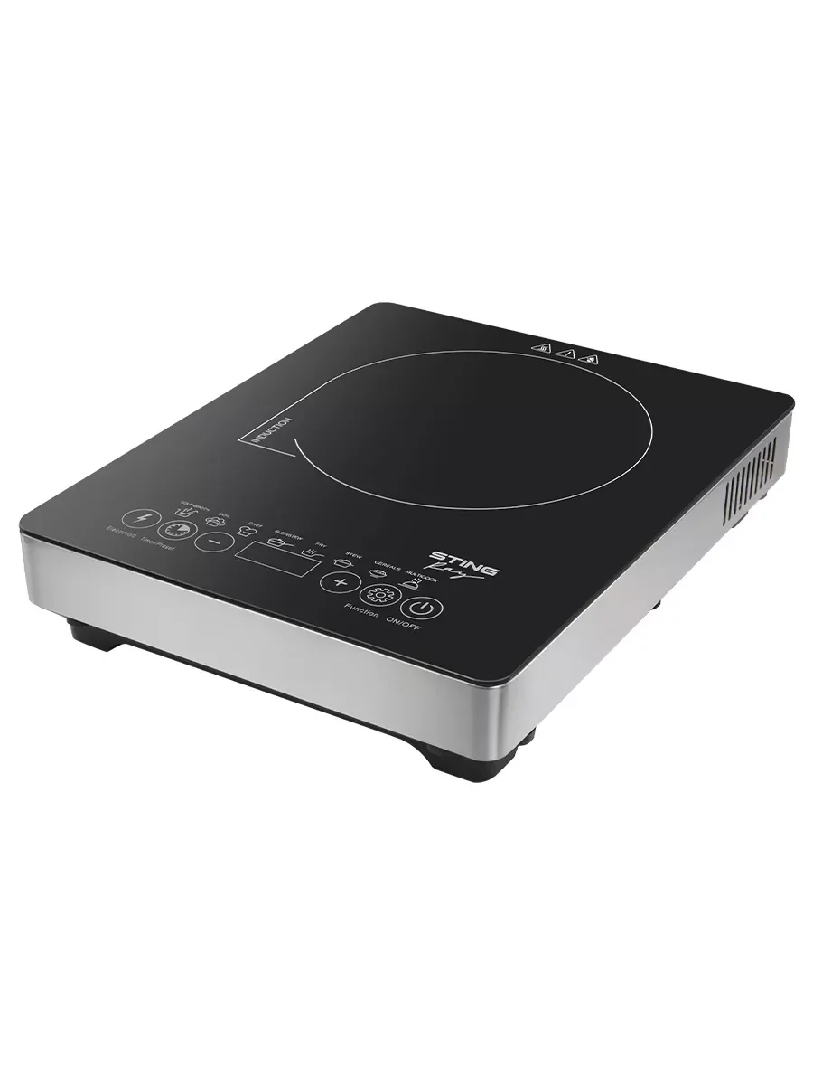 Черный электрическая индукционная безимпульсная плитка STINGRAY ST-HP3506A сталь