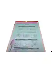 Голубой календарь циновка 2025 32х75 см