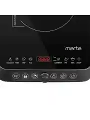 Черный электрическая индукционная безимпульсная плитка MARTA MT-HP4226A темное серебро