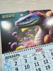 Индиго календарь 2025 настенный квартальный, отрывной, Символ года змея
