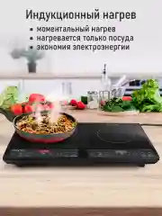 Электрическая индукционная безимпульсная плитка MARTA MT-HP4227A / 2 конфорки/ 4000W