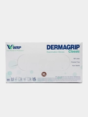 Перчатки медицинские одноразовые Dermagrip Classic, 630065, латексные смотровые 100 шт XL