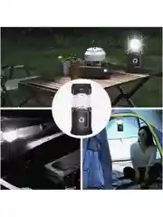 Фонарь кемпинговый аккумуляторный, солнечная батарея, ручной, настольный, переносной