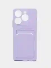 Лавандовый чехол для  Realme C63 4G (Реалми С63 4джи), с карманом для карт