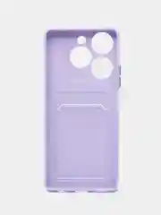 Лавандовый чехол для  Realme C63 4G (Реалми С63 4джи), с карманом для карт