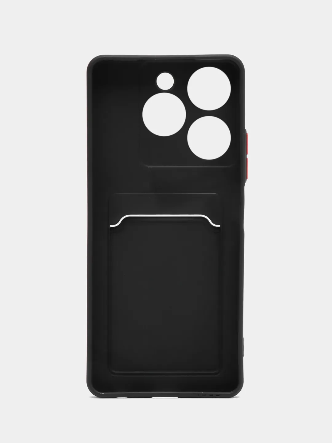 Черный чехол для Realme C63 4G (Реалми С63 4джи), с карманом для карт