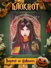 Коричневый блокнот А5 72 листа в точку. Точкабук "Witch Girls/Девушки-ведьмы", Проф-Пресс
