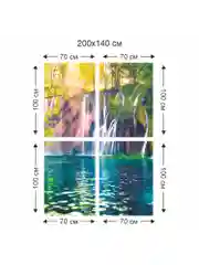Фотообои бумажные Симфония "Горный водопад", 200х140 см