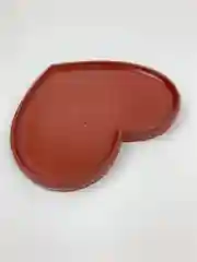 Бордовый подставка из гипса "Сердце"