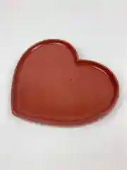 Бордовый подставка из гипса "Сердце"