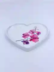 Розовый подставка из гипса "Сердце"