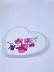 Розовый подставка из гипса "Сердце"