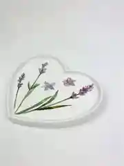 Фиолетовый подставка из гипса "Сердце"