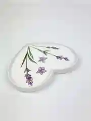 Фиолетовый подставка из гипса "Сердце"