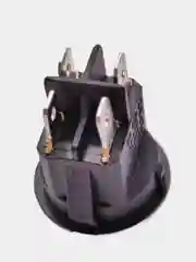 Выключатель клавишный КРУГЛЫЙ 250V 6А (4с) ON-OFF черный (+ клеммы и термоусадка)