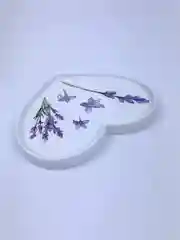 Сиреневый подставка из гипса "Сердце"