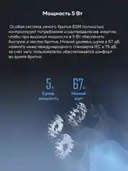 Черный электробритва мужская Enchen BlackStone3 со сменной головкой,с насадками для бороды и усов