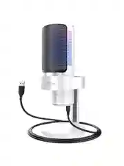Белый конденсаторный RGB USB-микрофон Fifine AmpliGame A9 белый микрофон для компьютера игровой